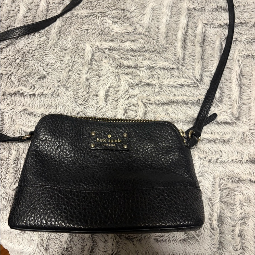 Kate Spade Textured Black Crossbody Bag